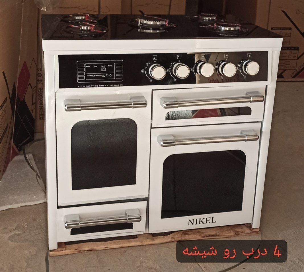 اجاق گاز طرح فر چهار درب رویه شیشه