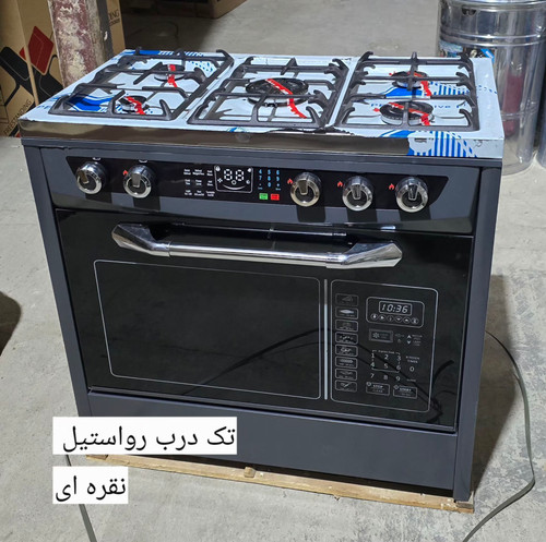 اجاق گاز طرح فر تک درب رویه استیل